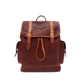 Cognac Brown Leather Backpack