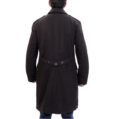 Adrian Brown wool trench coat