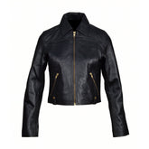 Moesha's Classic Crop Leather Jacket