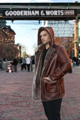 Eamon Brown duffle shearling jacket