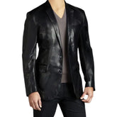 Black Leather Blazer