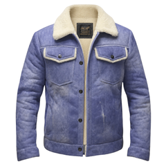 Chris' Denim style Shearling Trucker Style Jacket