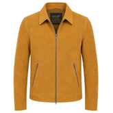 Collared Suede leather jacket