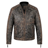 Men's Prato Black Leather Jacket