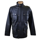Mosley's leather jacket with flap pockets
