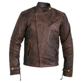 Floyd's Vintage Copper cafe racer style leather jacket