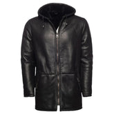 Jackson's hooded shearling coat