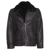 Black B3 Bomber Aviator Shearling Jacket