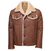 Mike's western Trucker shearling coat