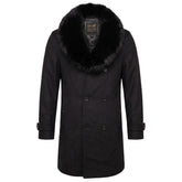 Farrel's Cashmere 3/4 length trench coat with Fox Fur collar