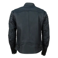 Alexander Matte Leather Cafe Racer Motorcycle Jacket