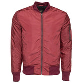Archer's Maroon Nylon flight jacket with ribbed waist