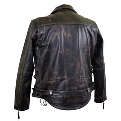 Arnold Schwarzenegger Terminator 2 Distressed Leather Biker Jacket