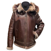Felix Brown bomber jacket with hoodie