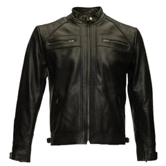 Finnian's Black Midnight Café Racer Jacket