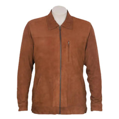 Jace tan suede leather jacket
