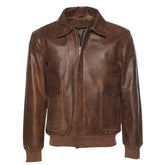 Laurent Vintage Brown A2 bomber Jacket