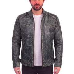 Grayson stone wash Cafe Racer jacket