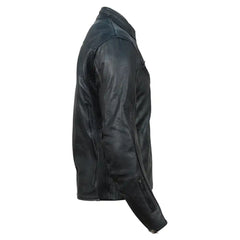 Miles Road Raptor Black Leather Motorcycle Jacket