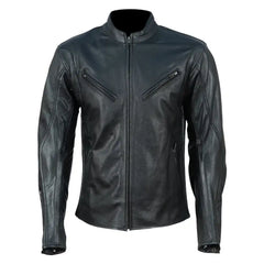 Miles Road Raptor Black Leather Motorcycle Jacket