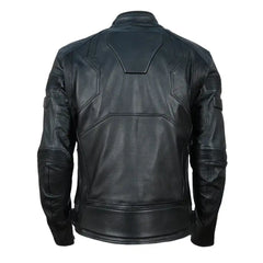 Nathan's Armored Adventure Black Leather Motorcycle Jacket