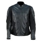 Nathan's Armored Adventure Black Leather Motorcycle Jacket