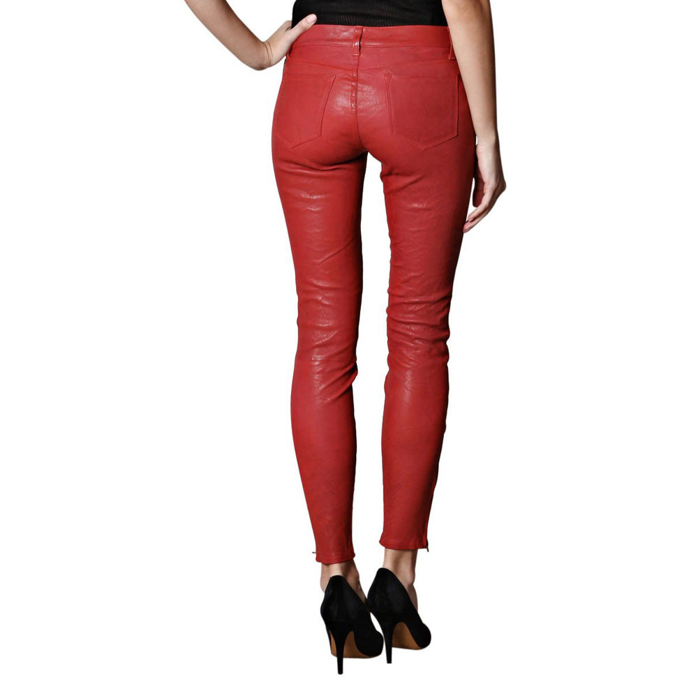 Bright red leather pants (style #16)