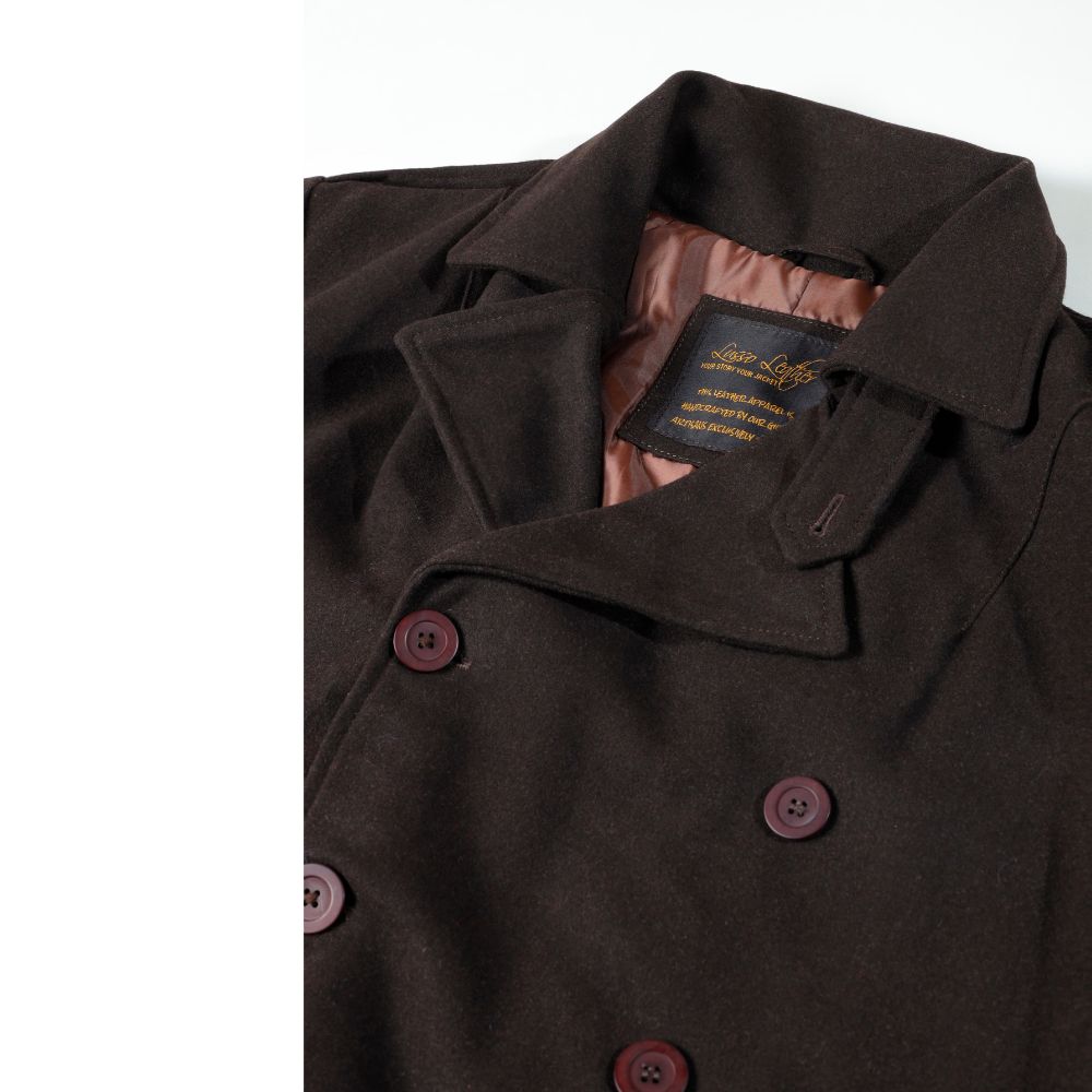 Adrian Brown wool trench coat