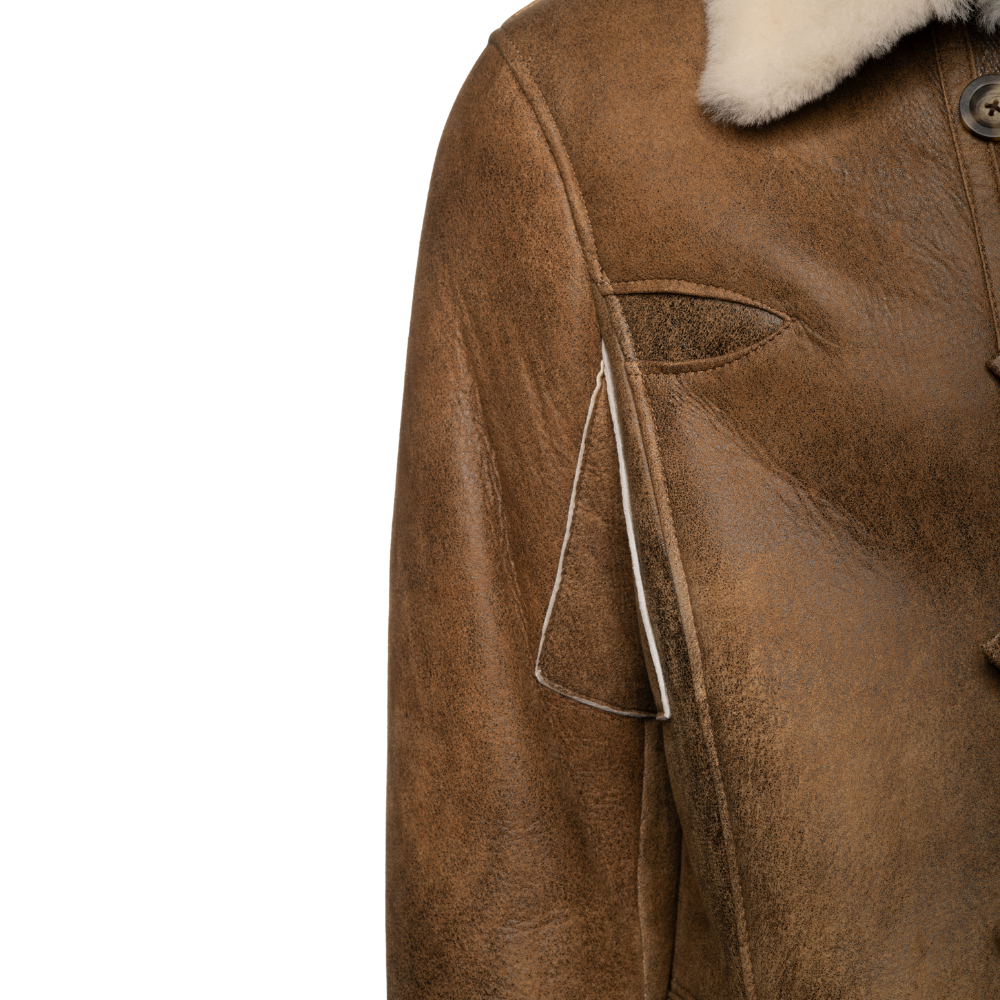 Real shearling coat inspired by Bane in dark knight