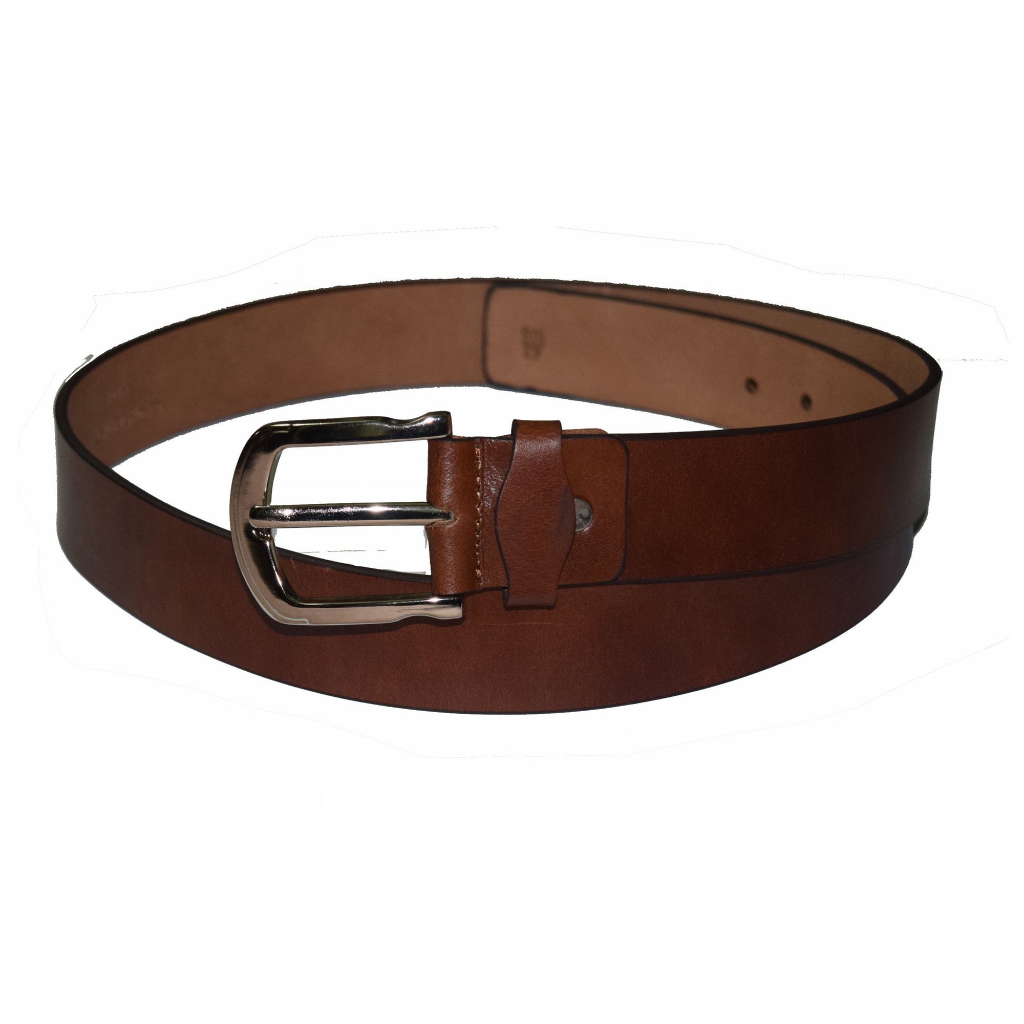 Casual brown wide leather belt