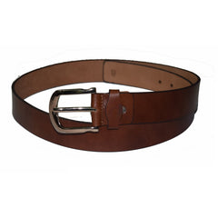 Casual brown wide leather belt