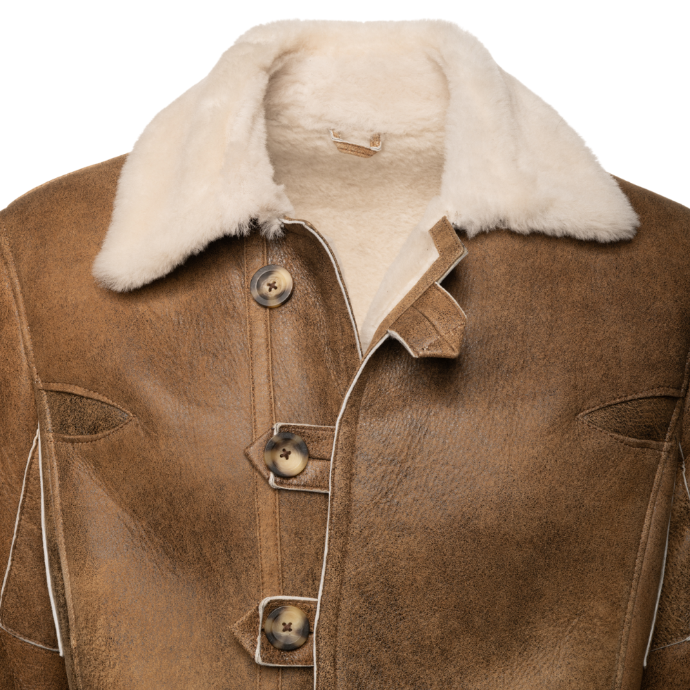 Real shearling coat inspired by Bane in dark knight