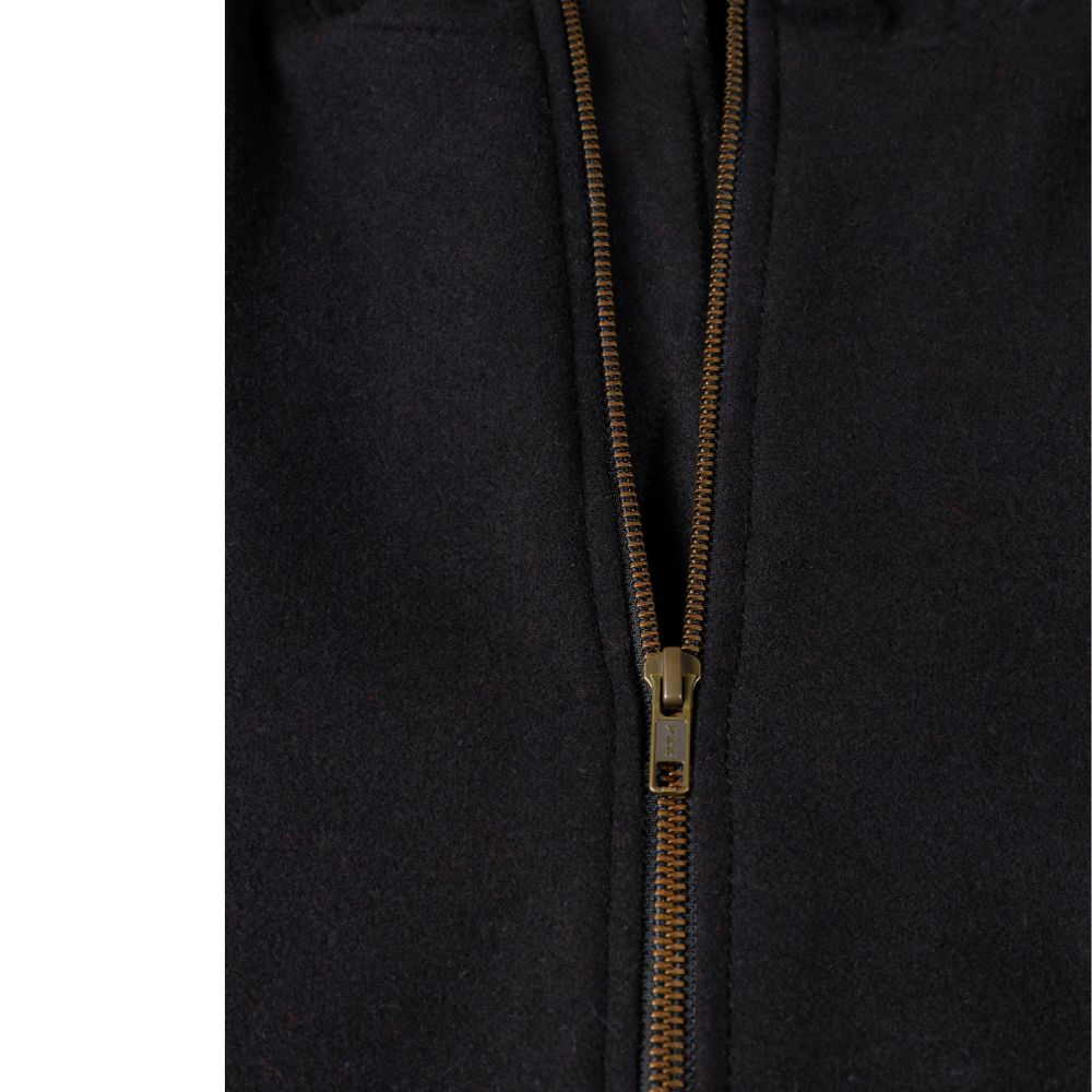 Maddox Black hooded long wool coat