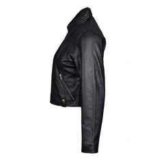 Moesha's Classic Crop Leather Jacket