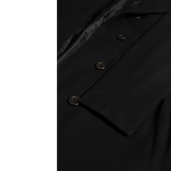 Kaia Black Long wool Trench coat