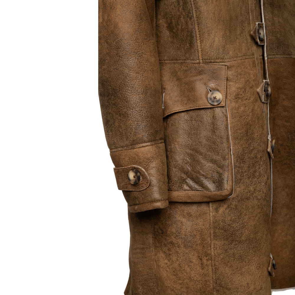 Real shearling coat inspired by Bane in dark knight