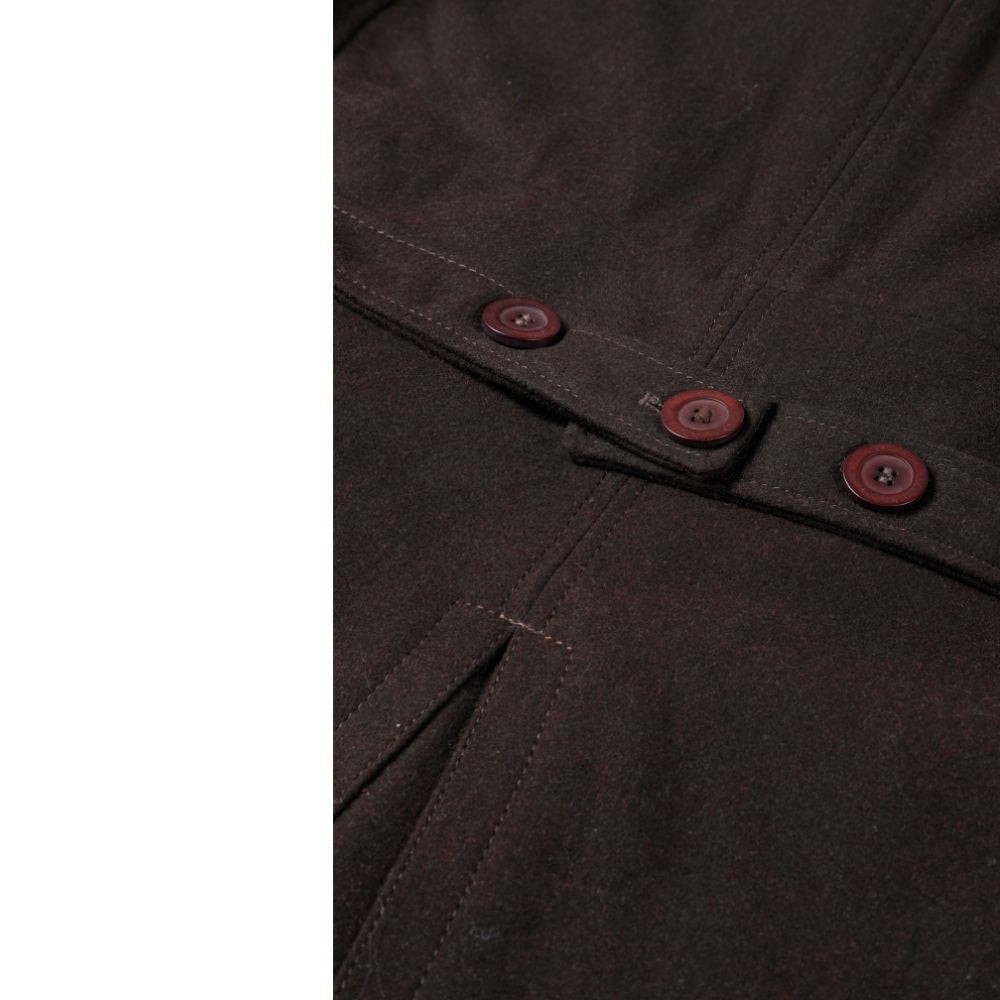 Adrian Brown wool trench coat