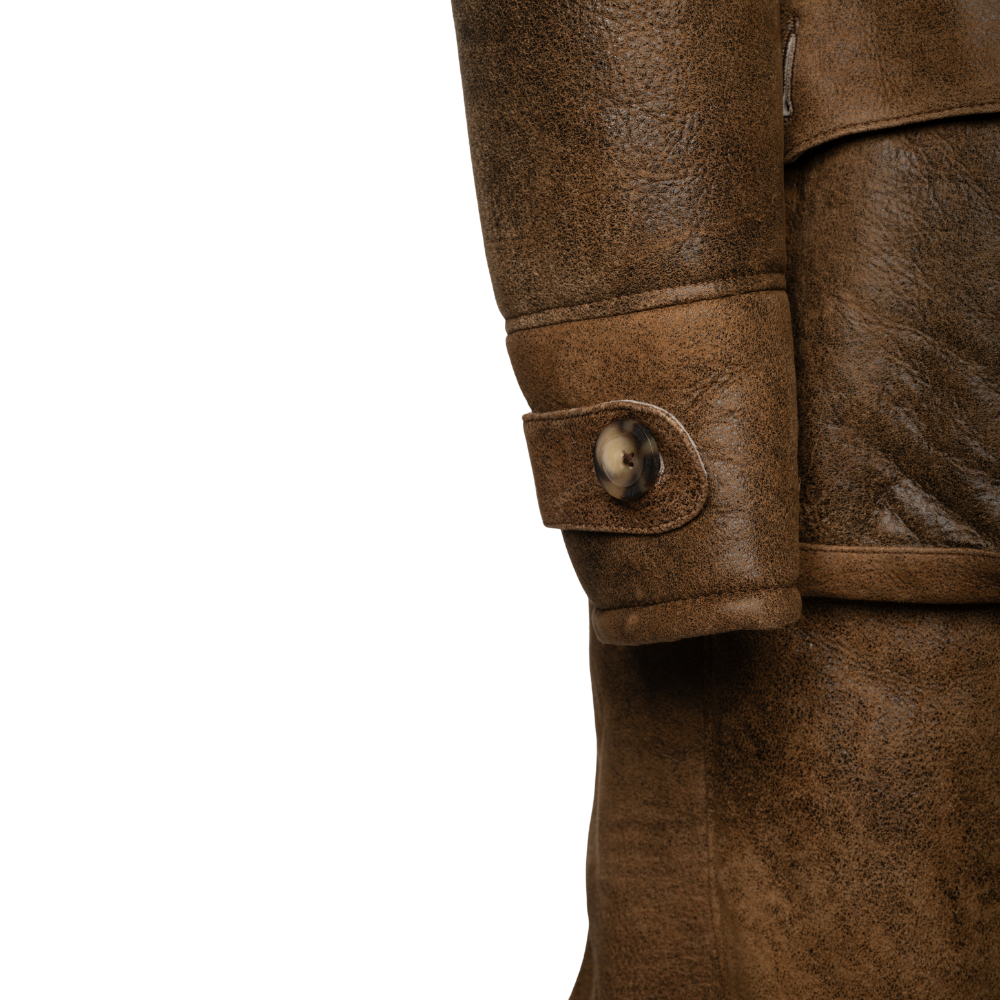 Real shearling coat inspired by Bane in dark knight