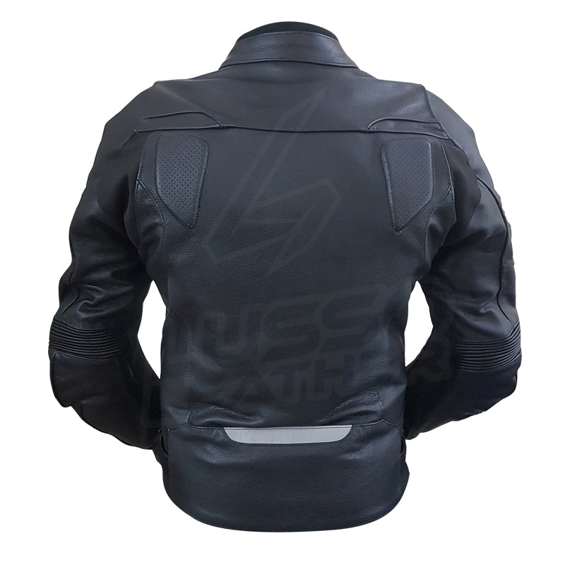 Airflow 2.0 Black Armored Leather Motorcycle Jacket