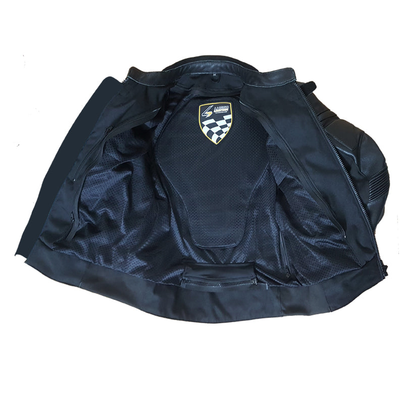 Airflow 2.0 Black Armored Leather Motorcycle Jacket
