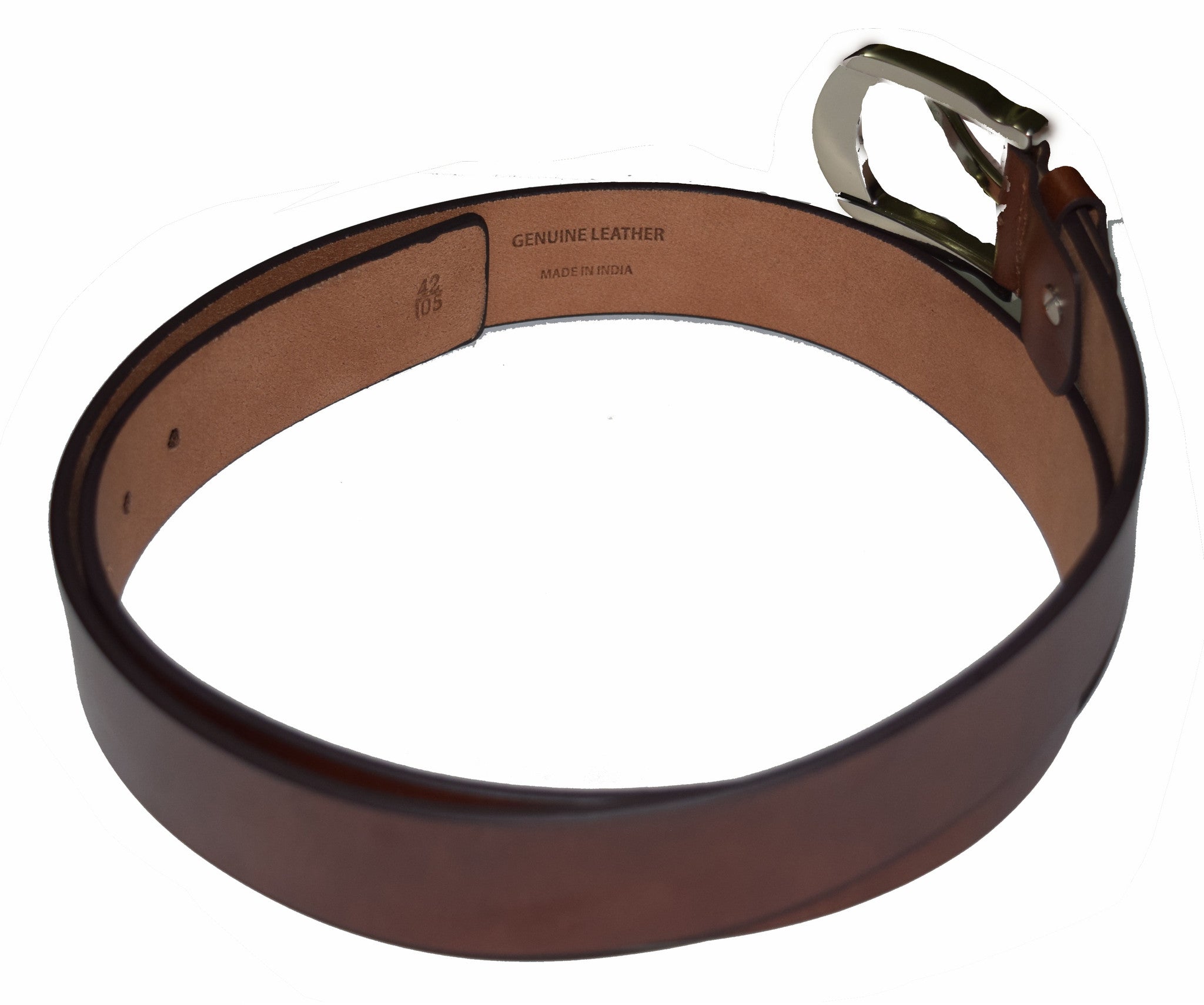 Casual brown wide leather belt