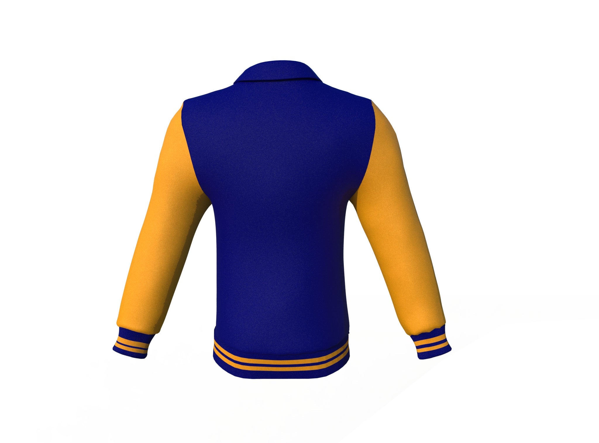Navy Varsity Letterman Jacket with Gold Sleeves