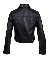 Moesha's Classic Crop Leather Jacket