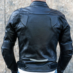 Airflow 2.0 Black Armored Leather Motorcycle Jacket