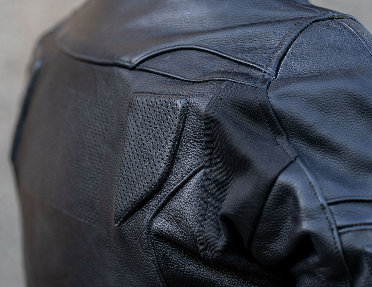 Airflow 2.0 Black Armored Leather Motorcycle Jacket