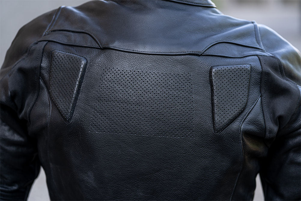 Airflow 2.0 Black Armored Leather Motorcycle Jacket