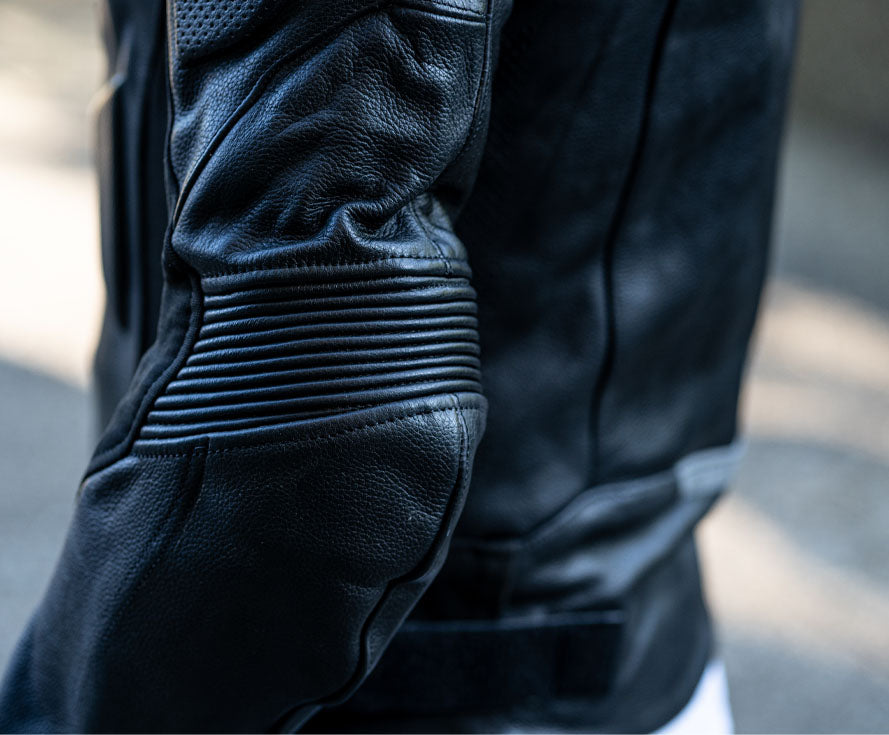 Airflow 2.0 Black Armored Leather Motorcycle Jacket