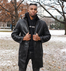 Ralph's Black shearling Long coat