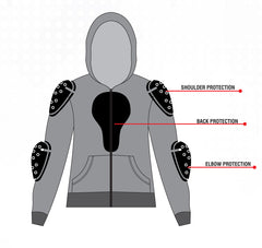 Abrasion Resistant Kevlar lined Armored Hoodie