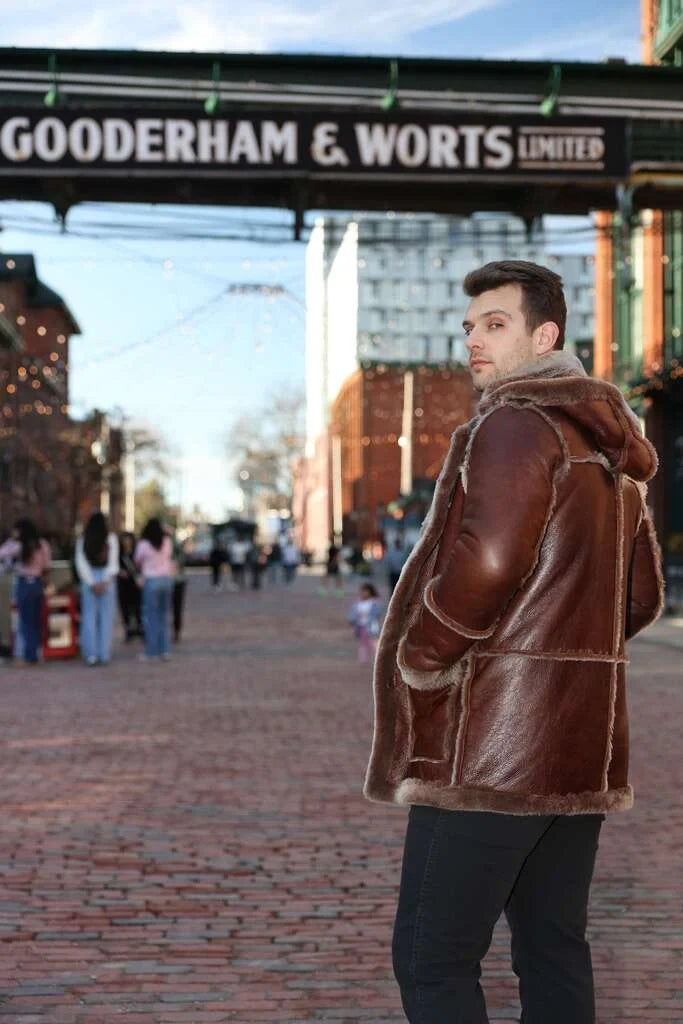 Eamon Brown duffle shearling jacket